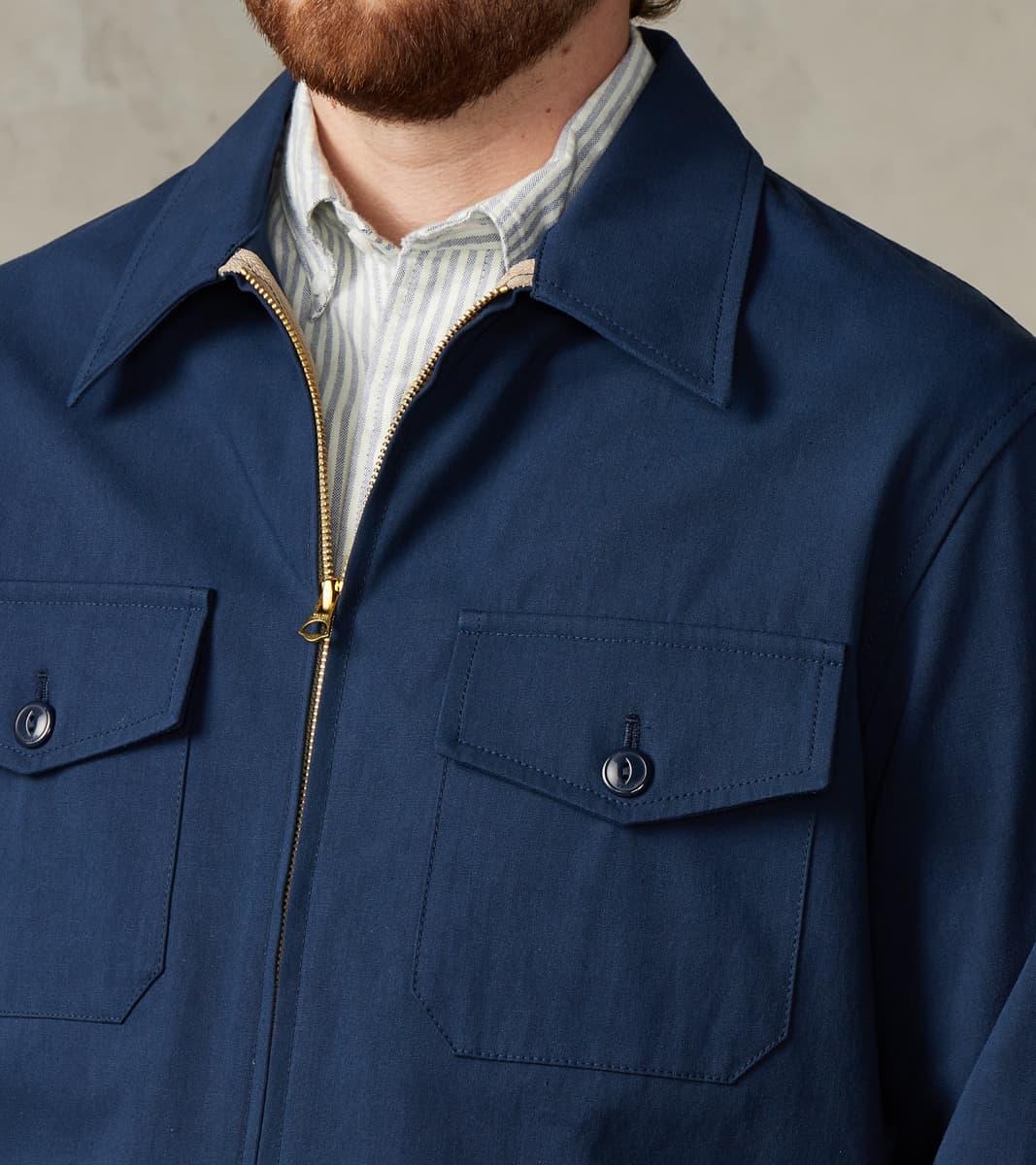 Albert Mechanic Jacket - Navy Cotton Canvas