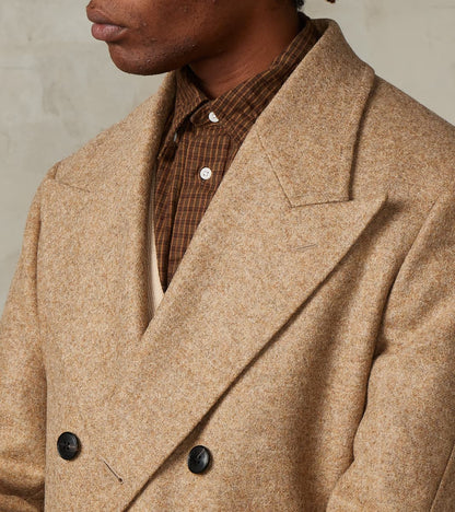 Bogart Coat - Beige Wool Melton Twill