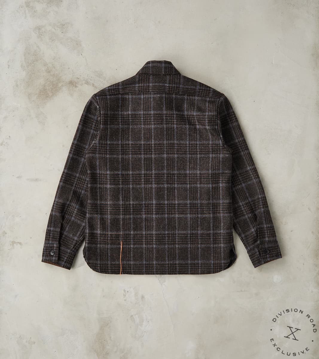 FxDR Ringo Overshirt - Fox Brothers® Wool Twill Tweed - Stag Brown Black Sky Glen Check