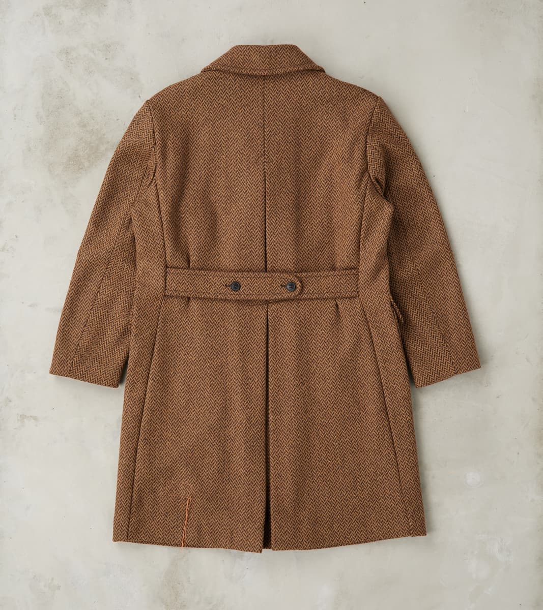 Serwilliam Coat - Brown Wool Herringbone Twill