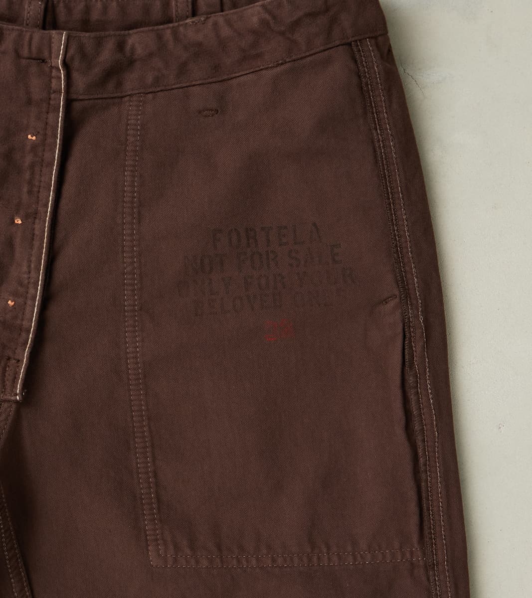 New Fatigue Trouser - Dark Brown Garment Dyed Moleskin