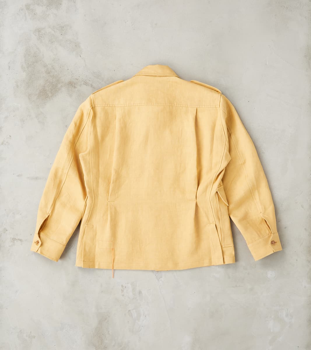 Owen Safari Jacket - Camel Linen Drill Canvas