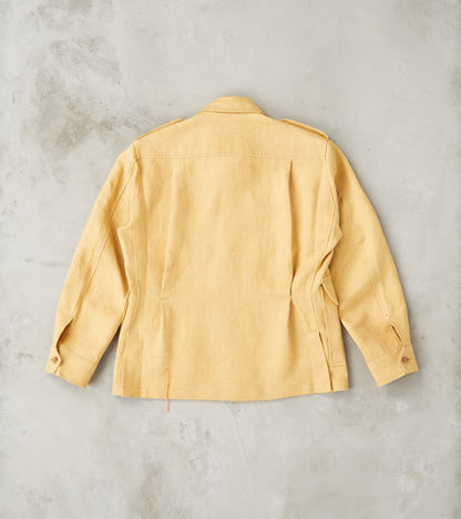 Owen Safari Jacket - Camel Linen Drill Canvas