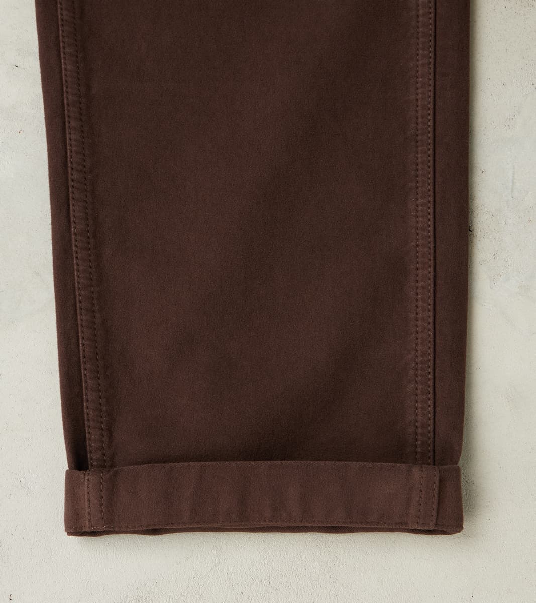 New Fatigue Trouser - Dark Brown Garment Dyed Moleskin