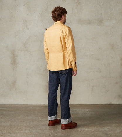 Owen Safari Jacket - Camel Linen Drill Canvas