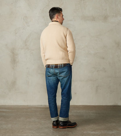 Brando Cardigan Jacket - Beige Wool Knit