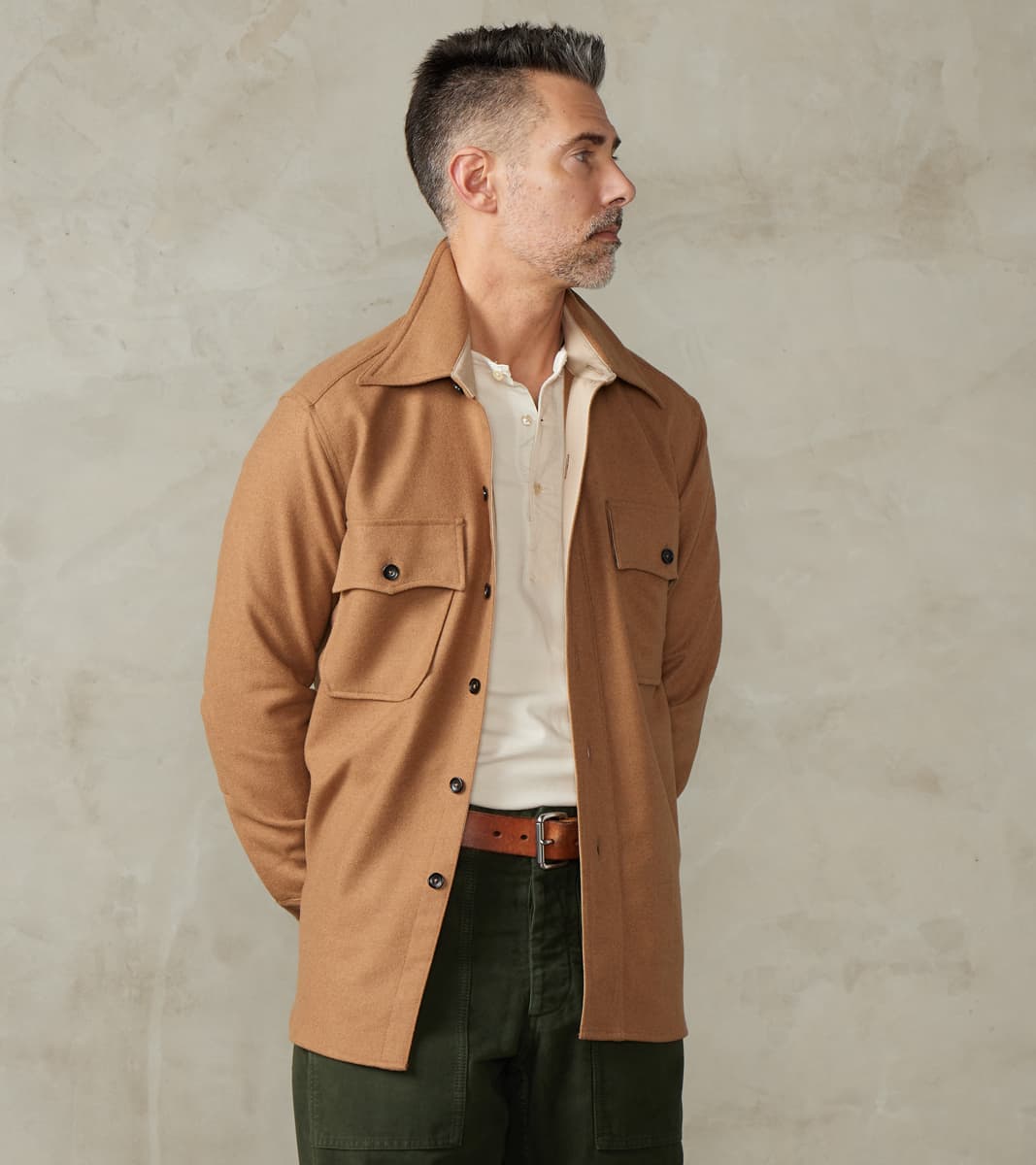 Fortela CPO 2.0 Shirt - Camel Wool Twill