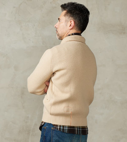 Brando Cardigan Jacket - Beige Wool Knit