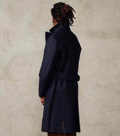 Serwilliam Coat - Navy Wool Twill