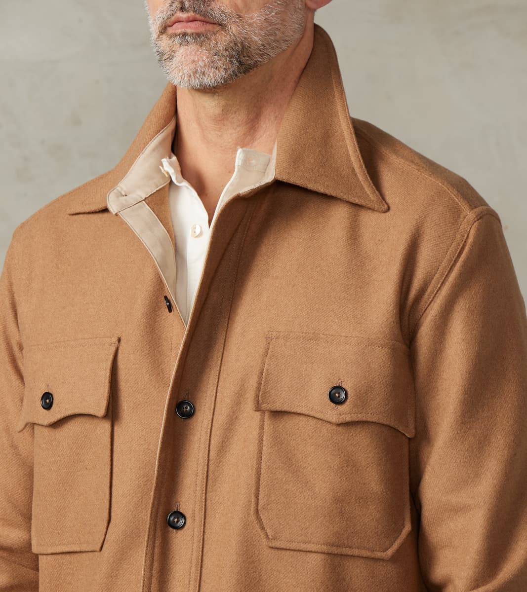 Fortela CPO 2.0 Shirt - Camel Wool Twill – Division Road, Inc.