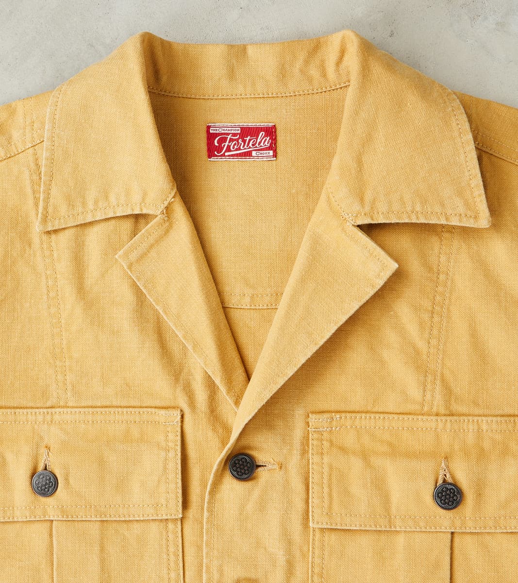 Fortela Richard Army Overshirt - Sand Japanese Canvas – Division