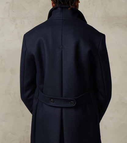 Serwilliam Coat - Navy Wool Twill