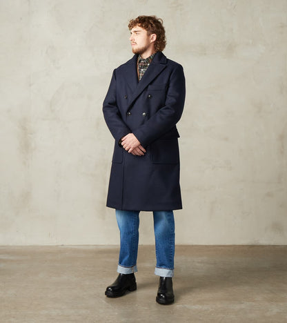 Serwilliam Coat - Navy Wool Twill