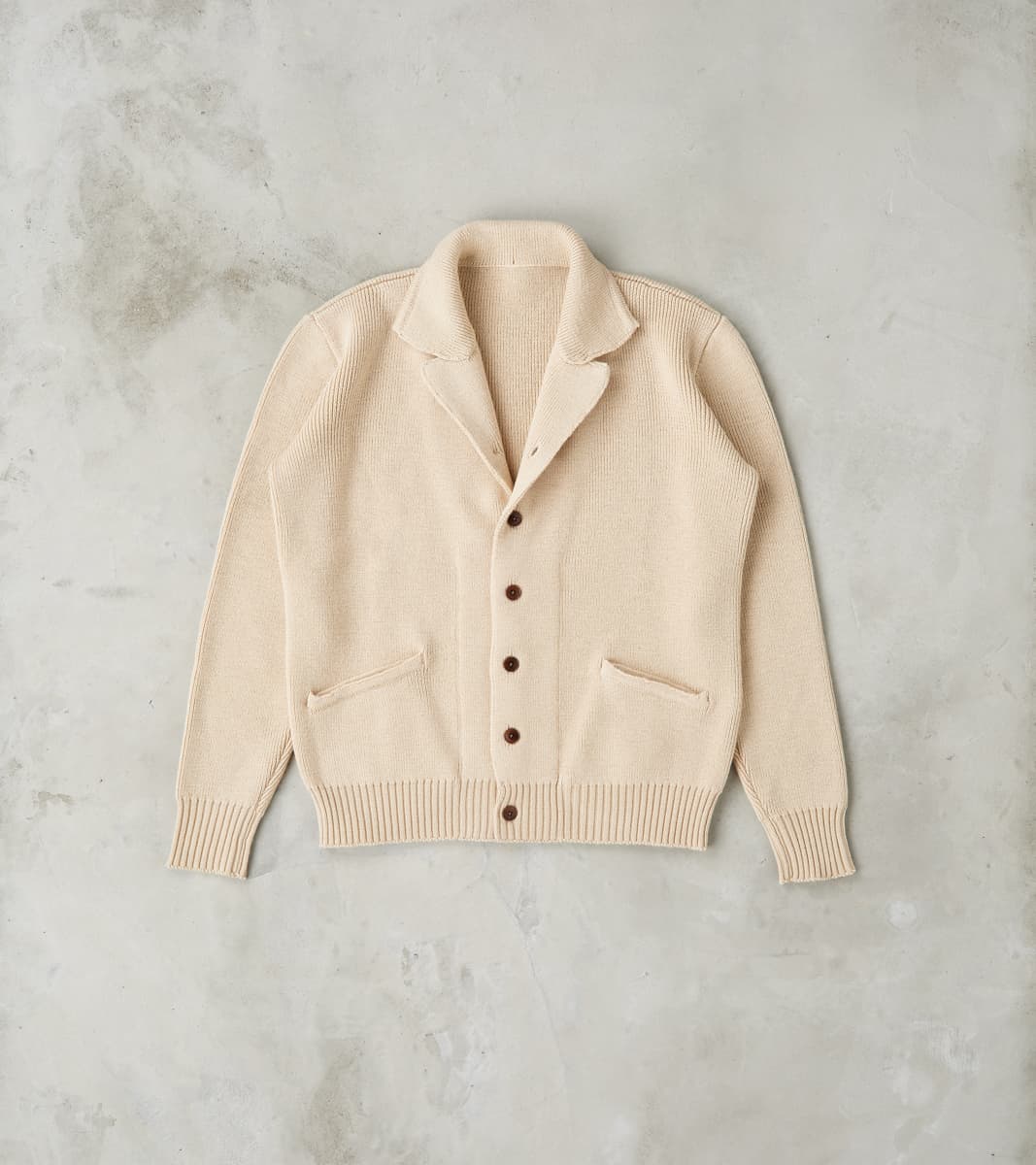 Fortela Brando Cardigan Jacket - Beige Wool Knit