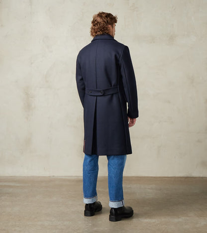 Serwilliam Coat - Navy Wool Twill