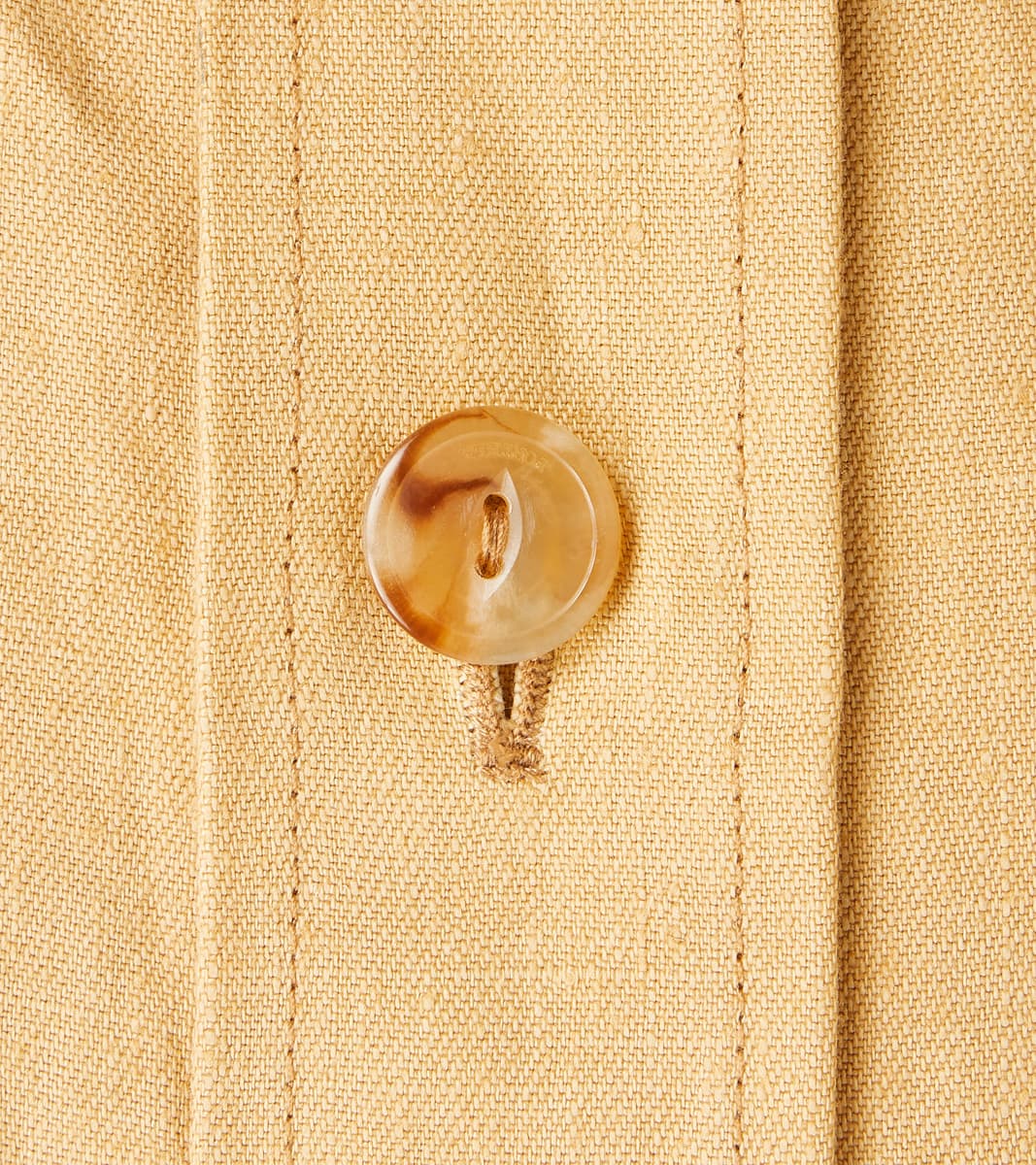 Owen Safari Jacket - Camel Linen Drill Canvas