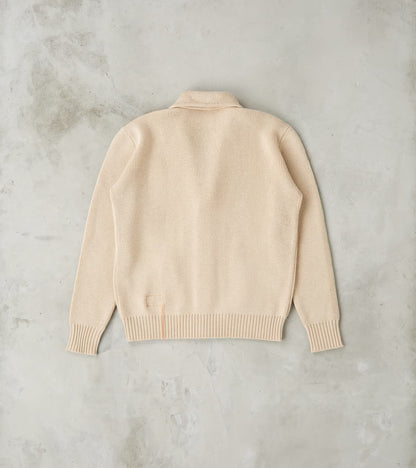 Brando Cardigan Jacket - Beige Wool Knit