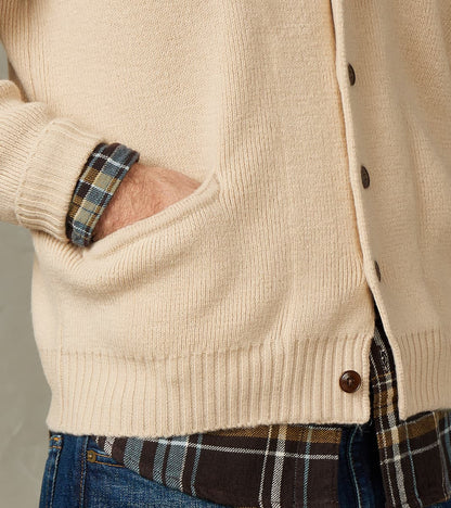Brando Cardigan Jacket - Beige Wool Knit
