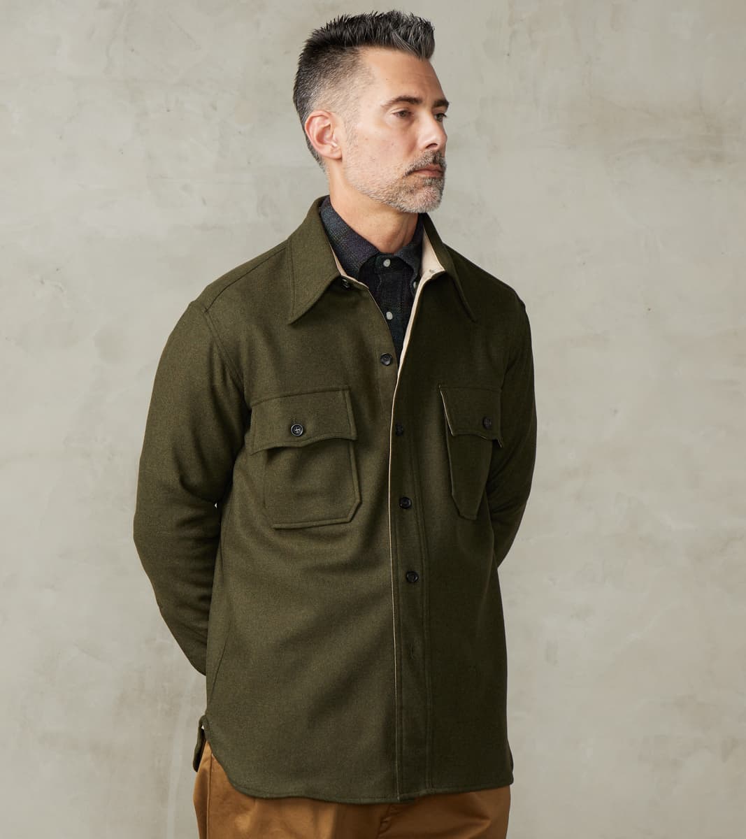 Fortela CPO 2.0 Shirt - Forest Green Wool Twill – Division Road, Inc.