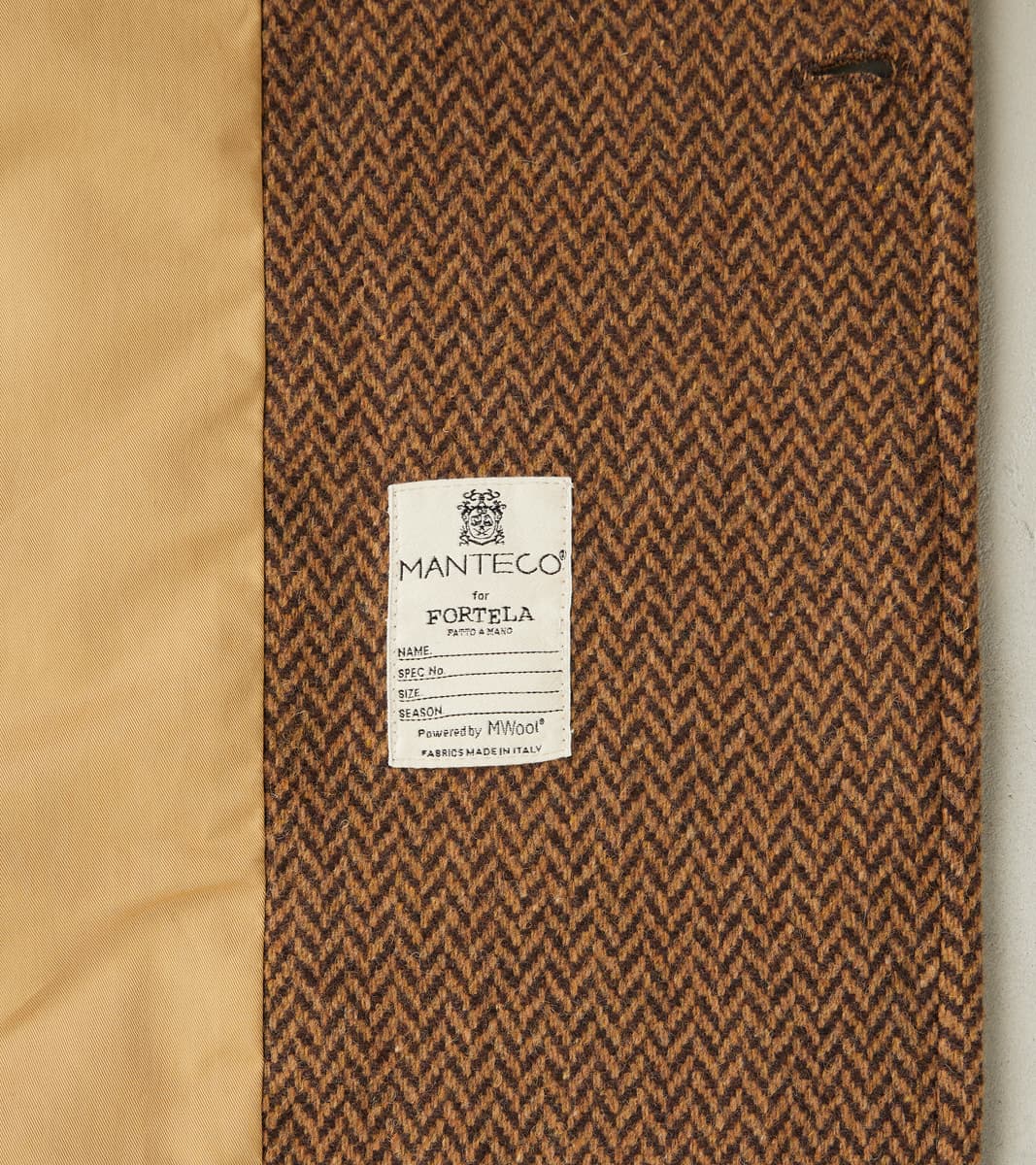 Serwilliam Coat - Brown Wool Herringbone Twill