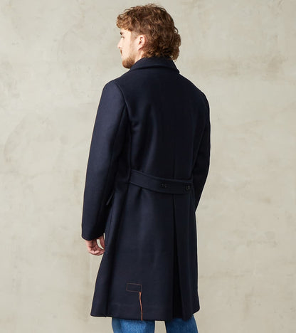 Serwilliam Coat - Navy Wool Twill