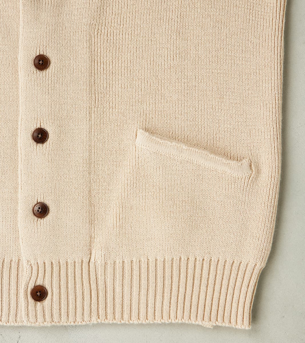 Brando Cardigan Jacket - Beige Wool Knit