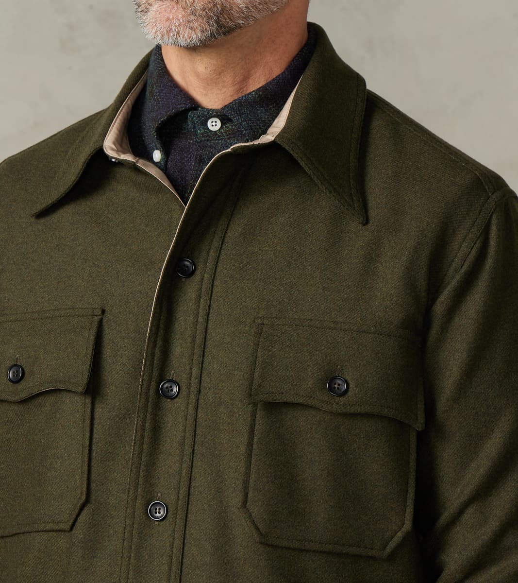 Fortela CPO 2.0 Shirt - Forest Green Wool Twill – Division Road, Inc.