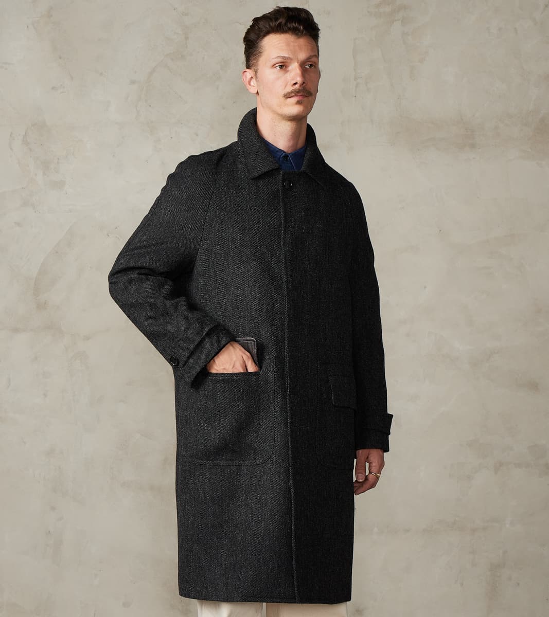 Fortela x Division Road Amedeo Balmacaan Coat - Fox Brothers® Wool Twi…