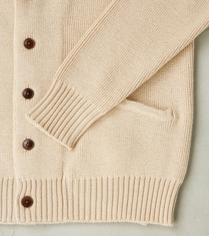 Brando Cardigan Jacket - Beige Wool Knit