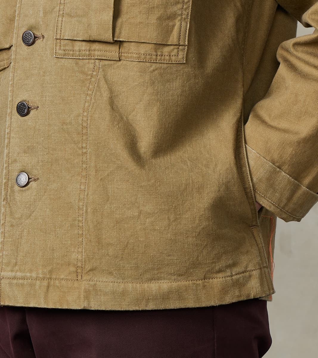 Fortela Richard Army Overshirt - Sage Japanese Canvas – Division