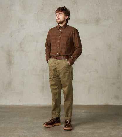 New Fatigue Trouser - Sage Herringbone Twill