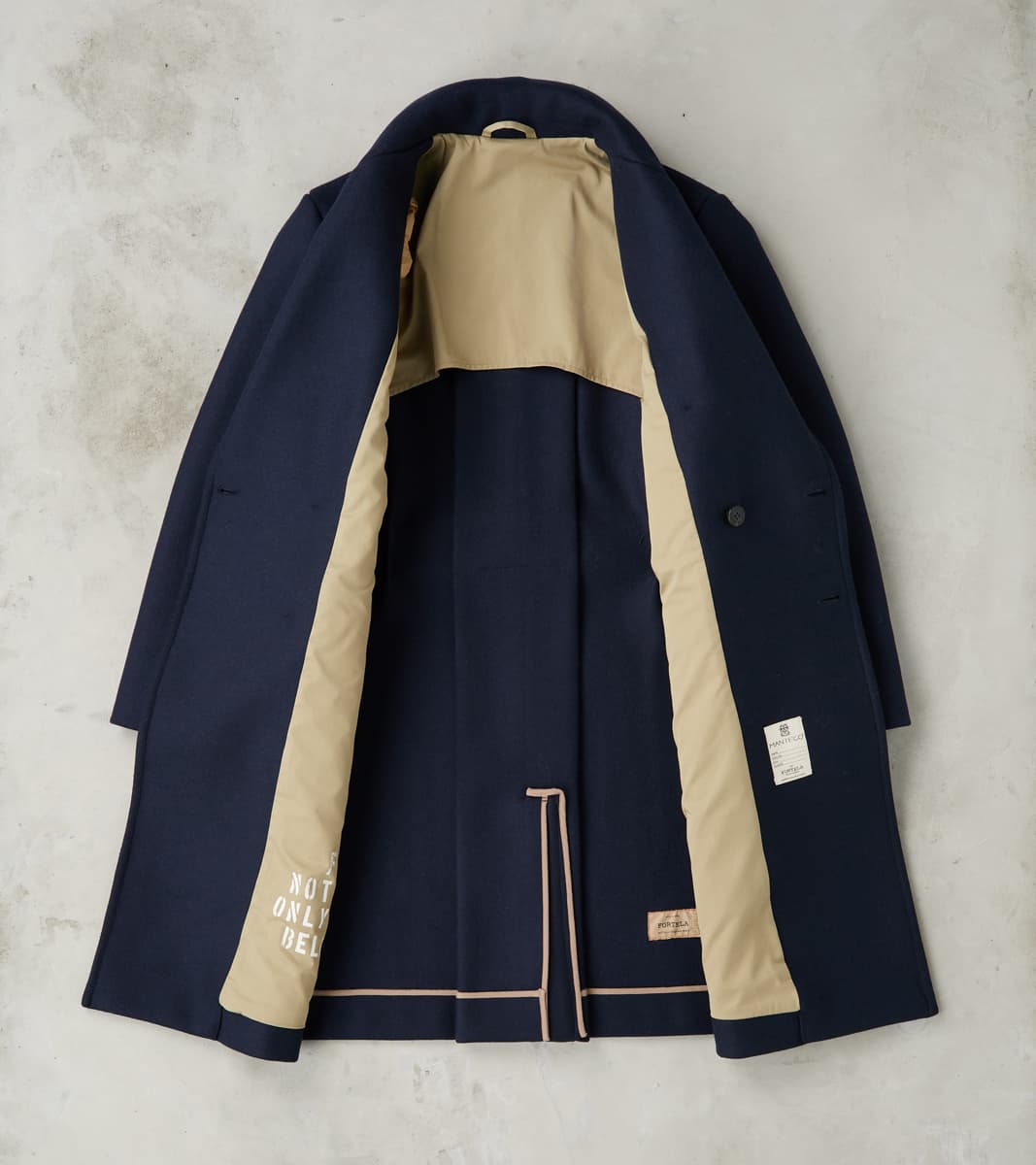 Serwilliam Coat - Navy Wool Twill