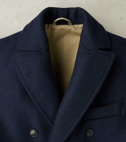 Serwilliam Coat - Navy Wool Twill