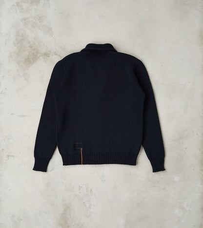 Brando Cardigan Jacket - Navy Wool Knit