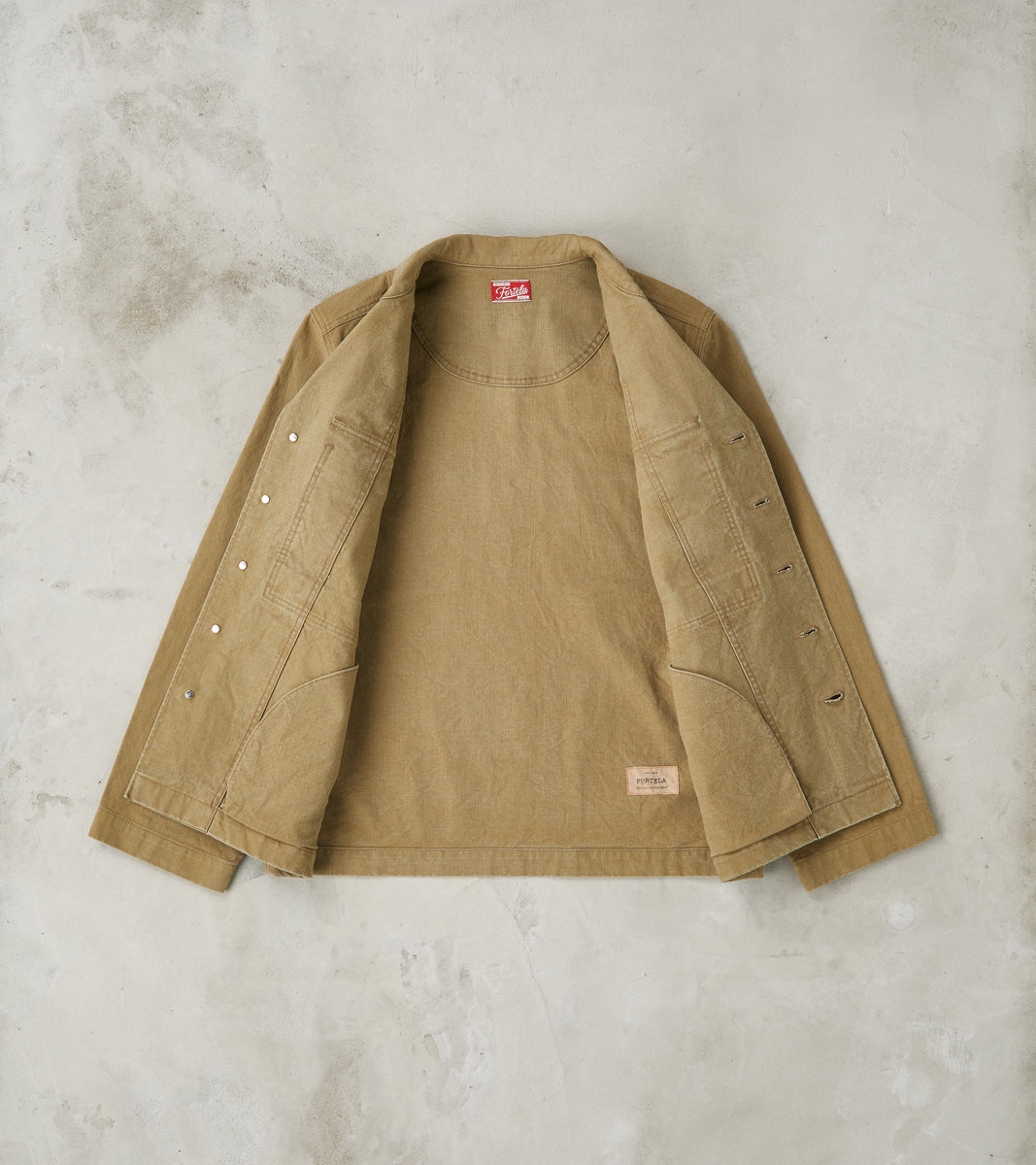 Fortela Richard Army Overshirt - Sage Japanese Canvas – Division