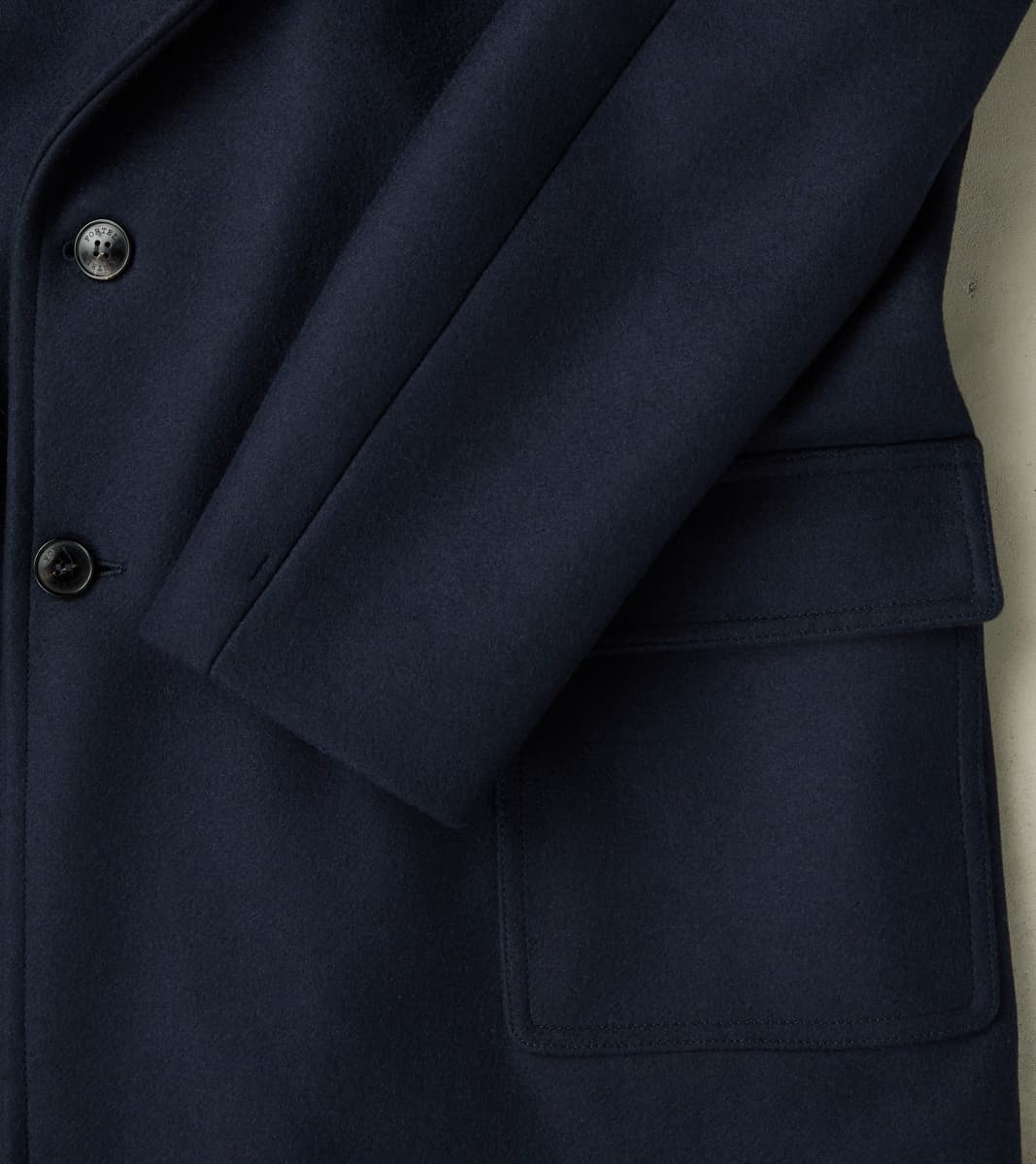 Serwilliam Coat - Navy Wool Twill