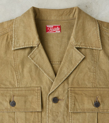 Richard Army Overshirt - Sage Japanese Canvas