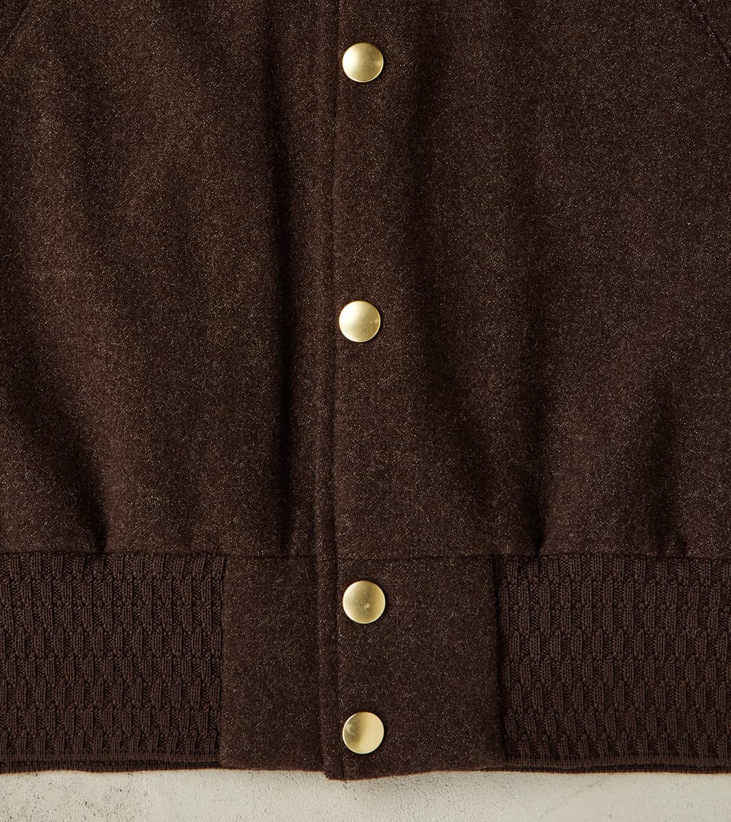 FxDR Cambridge Bomber Jacket - Lovat® Sonsie Tweed Twill - Undyed Espresso Melton