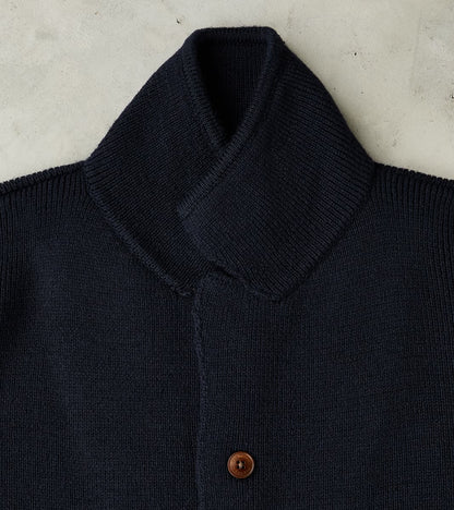 Brando Cardigan Jacket - Navy Wool Knit
