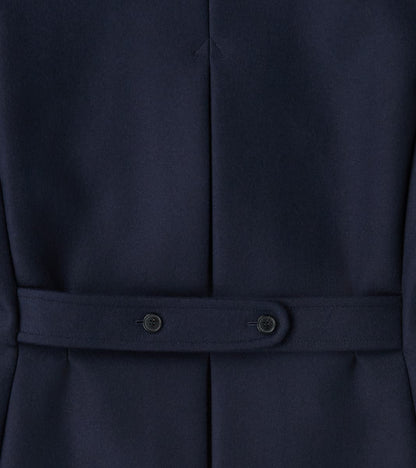 Serwilliam Coat - Navy Wool Twill