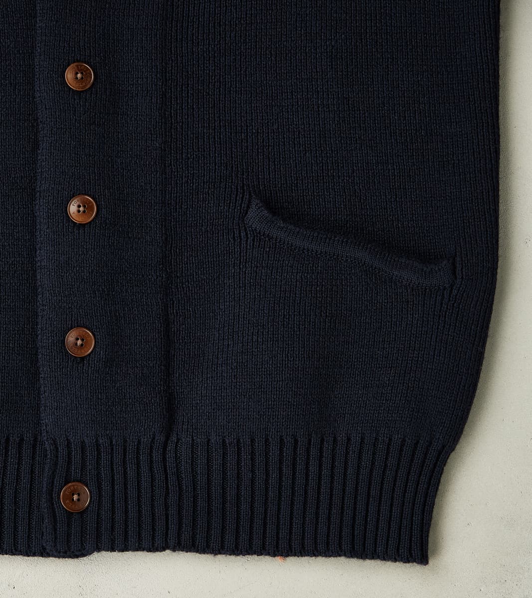 Brando Cardigan Jacket - Navy Wool Knit
