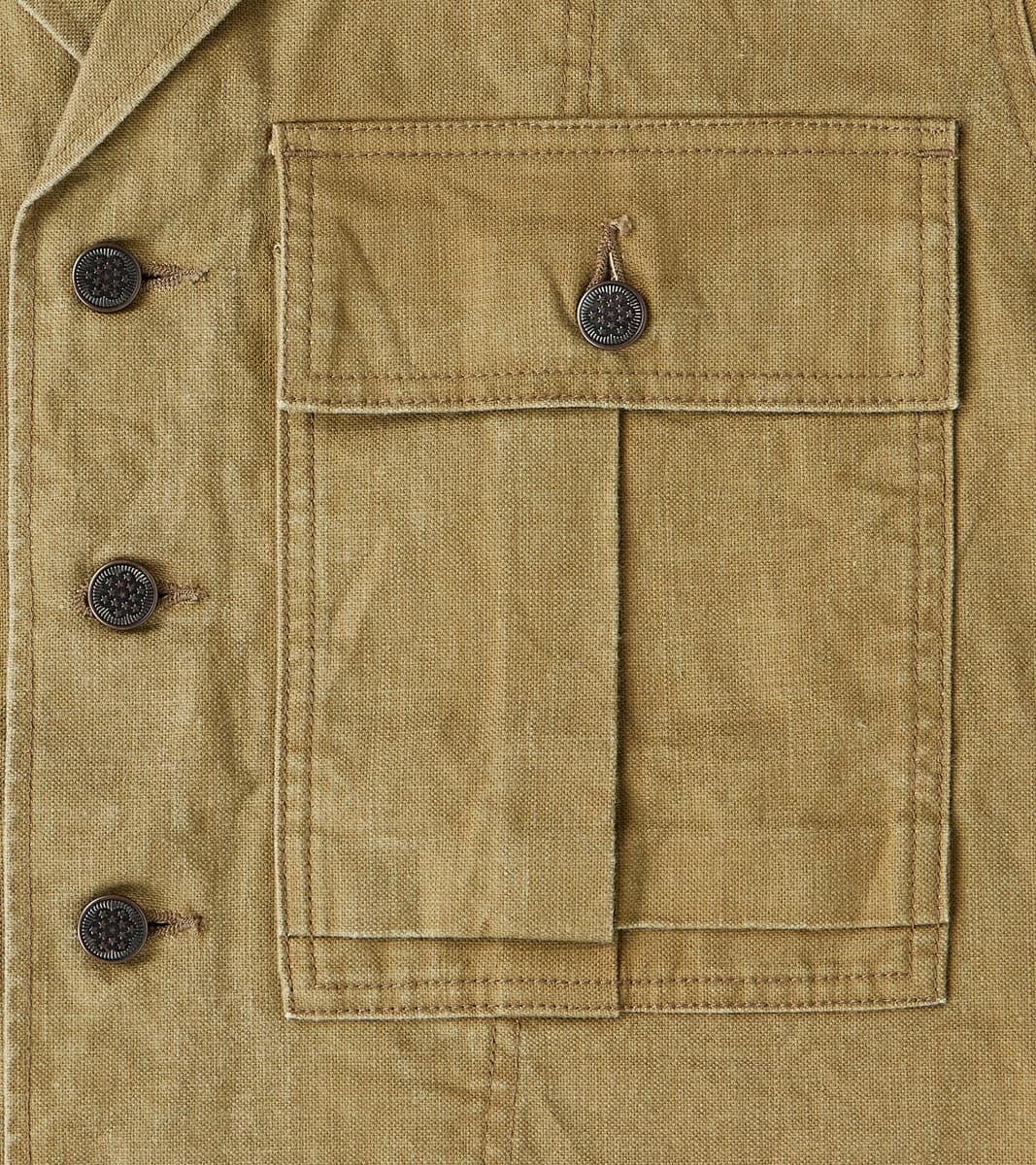 Richard Army Overshirt - Sage Japanese Canvas