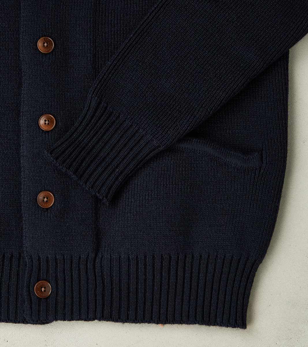 Brando Cardigan Jacket - Navy Wool Knit
