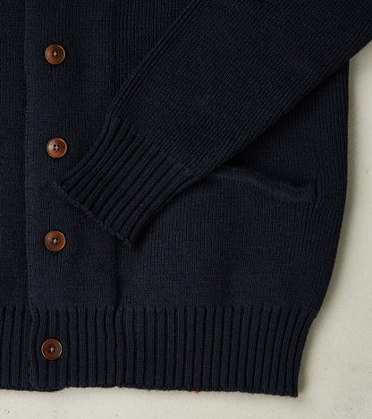 Brando Cardigan Jacket - Navy Wool Knit
