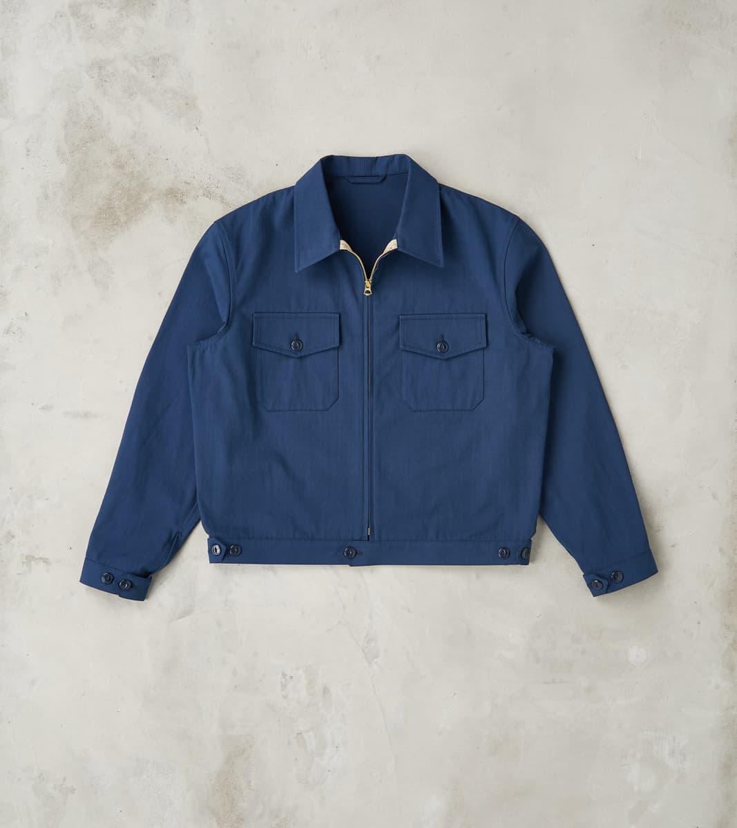 Fortela Albert Mechanic Jacket - Navy Cotton Canvas
