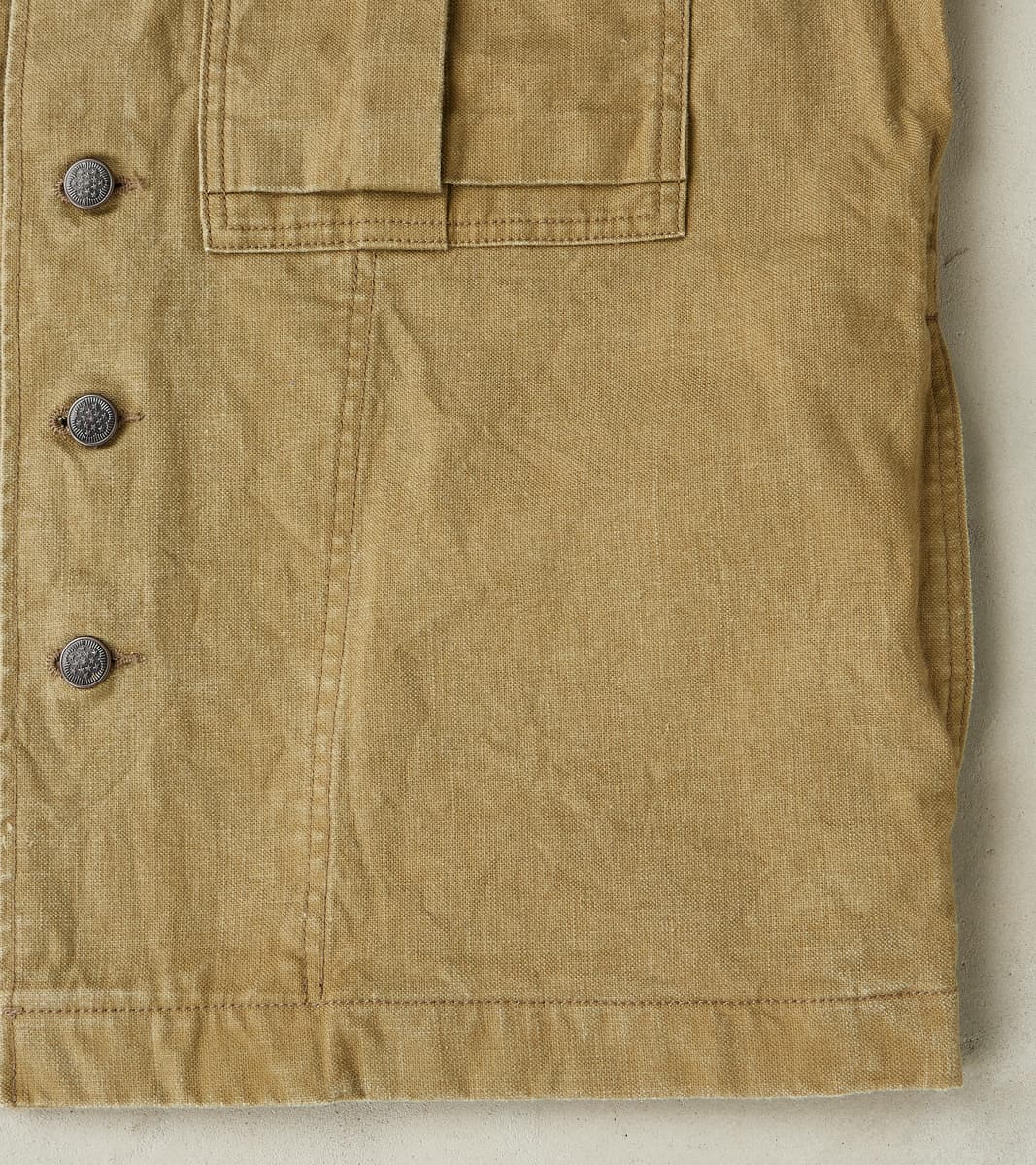 Fortela Richard Army Overshirt - Sage Japanese Canvas – Division