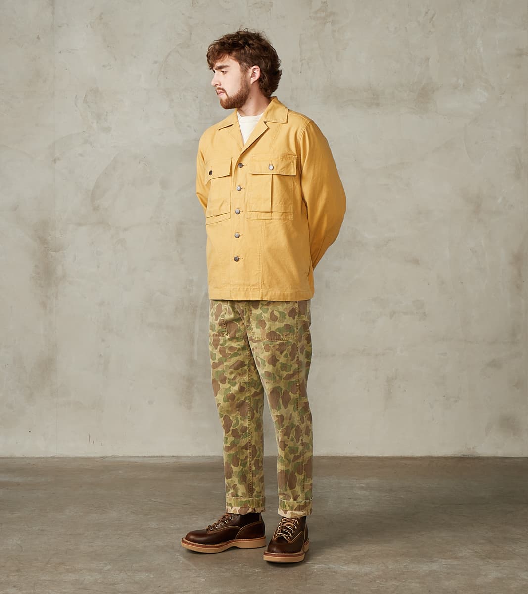 キル　オールドジャラ Fortela Richard Army Overshirt - Sand Japanese Canvas – Division