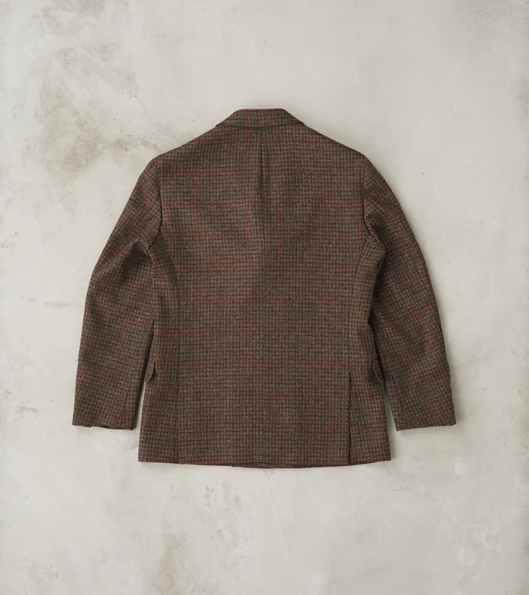 Corrado Double Breasted Jacket - Earth Shetland Houndstooth Check