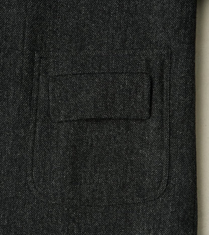 FxDR Amedeo Balmacaan Coat - Fox Brothers® Wool Twill Tweed - Granite Slate