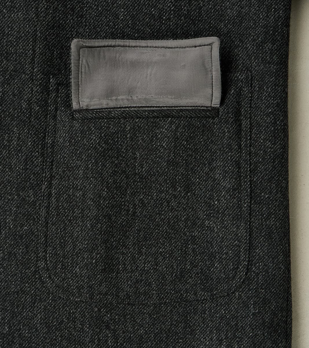 FxDR Amedeo Balmacaan Coat - Fox Brothers® Wool Twill Tweed - Granite Slate